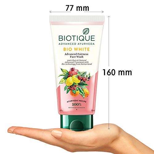 Image of Biotique Bio Honey Gel Refreshing Foaming Face Wash for All Skin Types, 100ml and Biotique Bio White Advanced Fairness Face Wash, 150ml