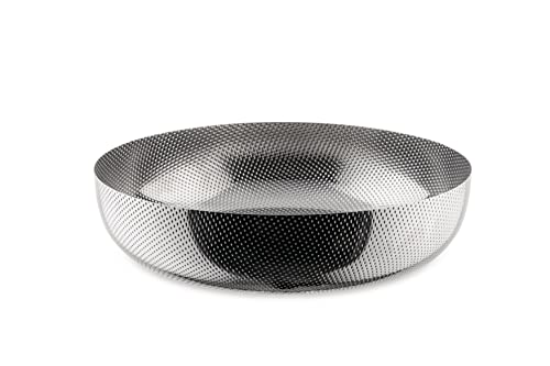 Alessi 90084 Sarrià Corbeille Ronde en Acier Inoxydable 18/10 Brillant, 27 C, D'argent