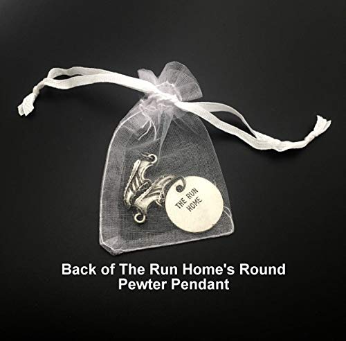 Running SHOE XC Round Pewter Charm Set - Pair of Running Shoe Charms - TWO (2) Pewter Running Shoe Charms and 1 Round Pewter XC Pendant in Organza Bag4