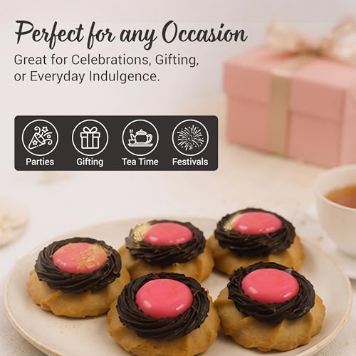 Image of Pastry Perks Gourmet Cookie Fudge Gift Box - Handmade Assorted Chocolate Cookies with Fudge Topping, Luxury Dessert Gift for Women, Men,