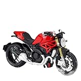 【Diseño hermoso】: Esta motocicleta de metal fundido está construida a escala, es muy precisa, con ricos detalles en la carrocería, con basculantes y ruedas.