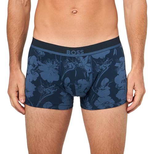 BOSS Men's Bold Logo 365 Cotton Stretch Trunk Underwear