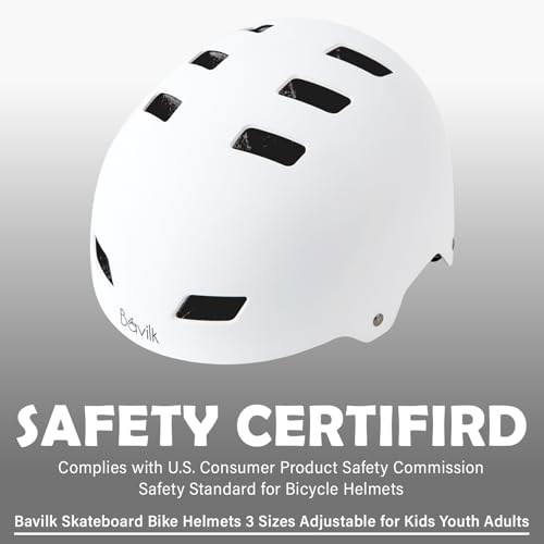 Image of Skateboard Bike Helmet,3 Sizes for Adults Youth Teen Kids Toddler | Adjustable for Men Women Boys Girls,Safety Certified Multi-Sport for Scooter Skate Bicycle Skating Rollerblading