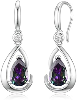 SEVENWELL Women's Teardrop Earrings 925 Sterling Silver Dangle Earrings Multicolor with Box