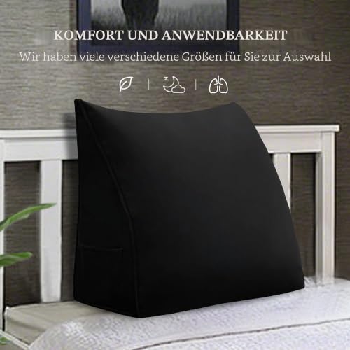 Rucener Großen Dreieckigen Kissen Hohen Rückenlehne Kissen Hohen Rückenlehne Kissen Rückenlehne für Bett Perfekt AlsKissen Zum Fernsehen… – Ansicht 2