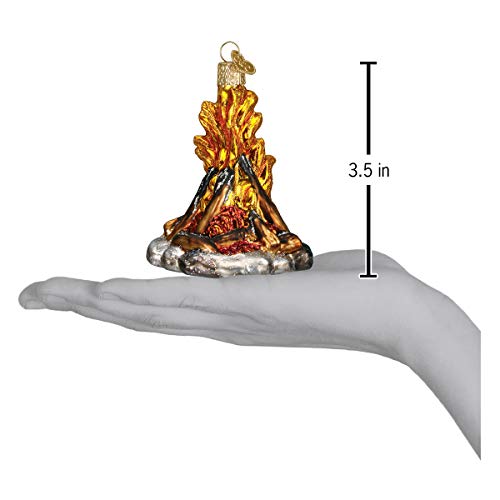 Old World Christmas Ornamente: Lagerfeuer Glas geblasene Ornamente für Weihnachtsbaum (44057) – Ansicht 3