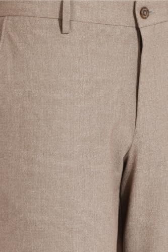 Image of Louis Philippe Men's Slim Fit Mid Rise Premium Fabric Checks Formal Trouser
