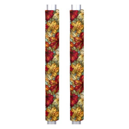 Image of Christmas Refrigerator Door Handle Covers Set of 2 Fridge Door Handle Decor | Fall Thanksgiving Washable Dishwasher Mocrowave Oven Protector Handle Cover Keep Your Kitchen Appliance Clean