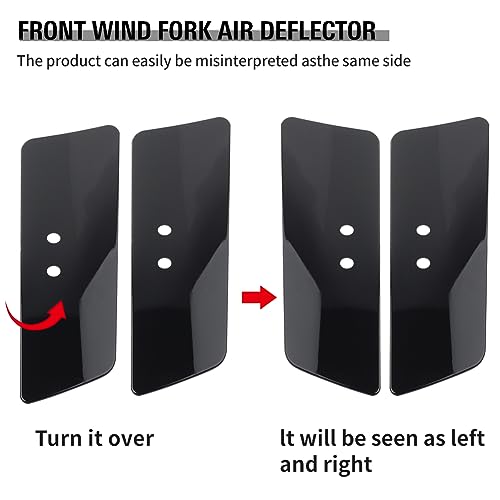 Newsmarts Motorcycle Front Fork Wind Deflector Shield For Honda Shadow Vt1100 Vt750 Vtx1300, For Kawasaki Vulcan Classic Vn1500, For Yamaha V-Star Xv950 Xvs1100 Xvs1300 Xvs650, Black #TOP5