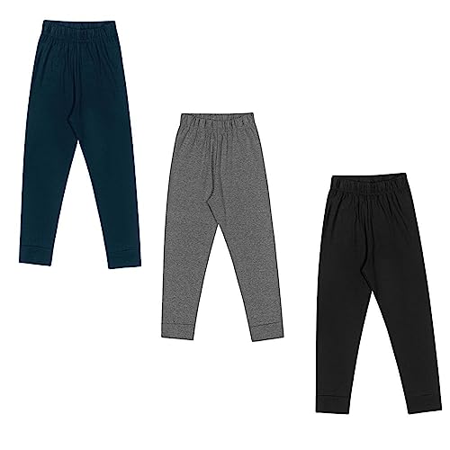 Kit 3 Calça Infantil Menino Cotton Marinho Mescla Preto Elian-6