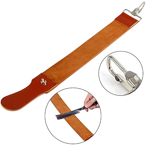 Generic Leather Knife Sharpener Durable Folding Barber Strap for Razor Shaving, Suitable Scene: Professional or Home Use
