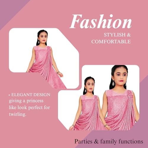 Image of Z Z D Fashion 7040 Trendy Party Sequin Work Full Length Gown Dress for Girls