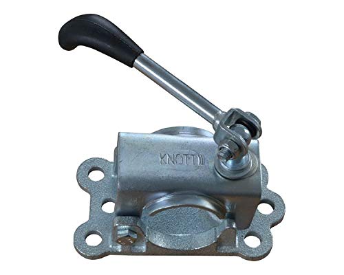 FKAnhängerteile 1 pièce - Support de roue jockey Knott - En fonte - LBG48 - Levier pliable - Pour tube extérieur de 48 mm de diamètre Cover