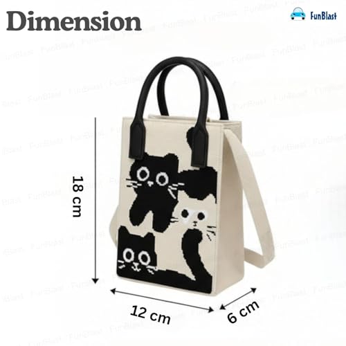 Image of FunBlast Crossbody Mobile Sling Bag for Women - Stylish Phone Pouch with Strap & Silicone Handle, Keychain, Coin, Cosmetics Purse, Cute Utility Bag for Girls & Women