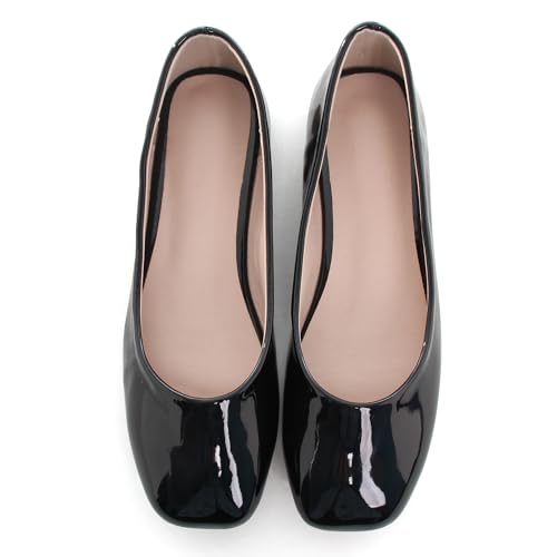 Image of Dear Time Women's Casual Foldable Ballet Flats Square Toe Ballerina Flats Shoes Comfortable
