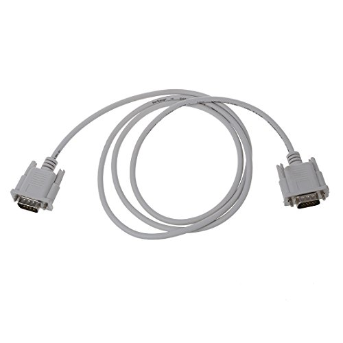 VGA DB15 Male to RS232 DB9 Pin Male Cable/Video Graphic Cable (White, 1.5M)