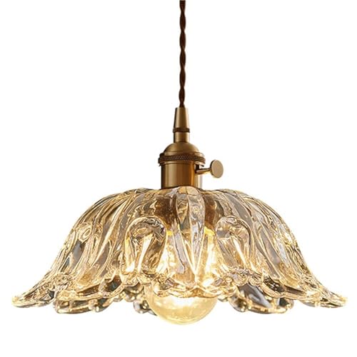 Suspension fleur verre E27 une lumière rétro et poétique pour sublimer votre intérieur