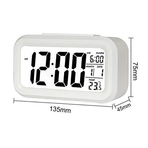 Txy Led Digital Alarm Clock Backlight Snooze Mute Calendar Desktop Electronic Bcaklight Table Clocks Desktop Clock (Clock-Green) #TOP3