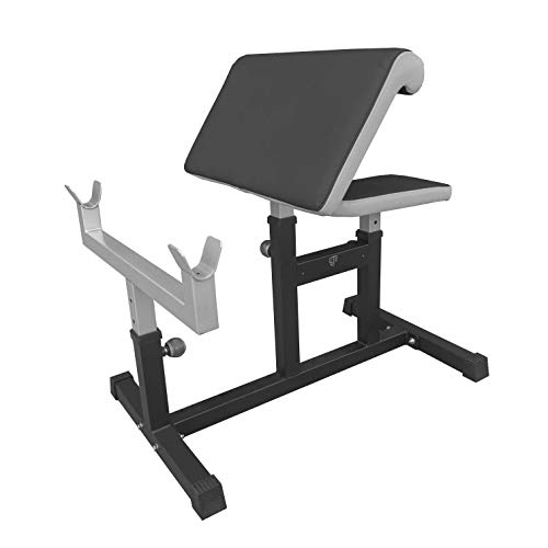 VERSATABLES StrengthTech Fitness USA Made Adjustable Arm Preacher Curl Weight Bench | Fitness Gym Quality | Power Coated Steel | - Black