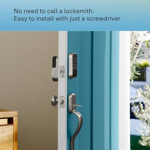 Yale Security Assure Lock 2 Deadbolt, Satin Nickel Keyed Smart Entry Door Lock with Wi-Fi Connected Keypad for Code Entry and Remote Access, YRD410-WF1-619