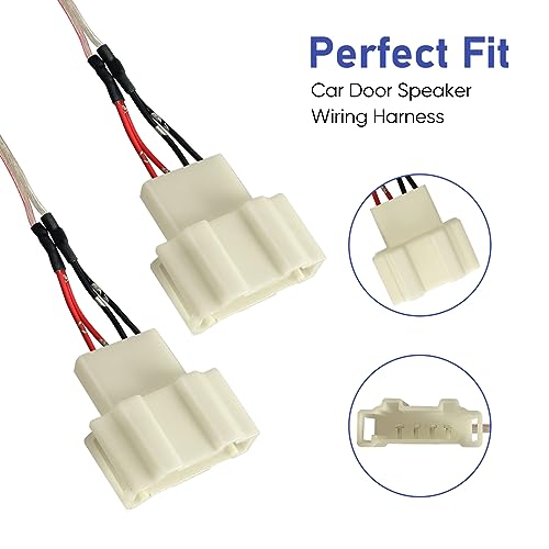 Image of Car Door Speaker Wiring Harness Replacement for Volkswagen VW 2009-2018 Ti guan, 1999-2019 Golf, 1999-2016 Jetta, 1999-2019 Beetle, 1999-2019 Passat Speaker Wire Adapter Connector Plug, 2PCS