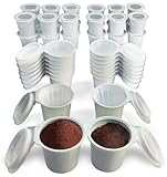 42 iFillCup Fillable K Cups - Ultrafine Filter for Sediment-Free Brew, Universal K Cup Brewer Compatibility, DeepBrew Filter Holds 50% More Coffee for Insanely Rich Brews (White)