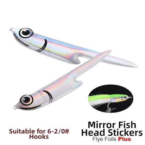 128 piezas 64 pares adhesivos cabeza de pez miniatura 4