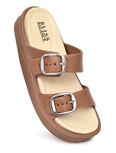 Image of SUPER SOFT Comfortable with Adjustable Strap Flip-Flops Women's & Girl's Cushioned |Waterproof Anti Skid & Lightweight OUT Door & IN Door Slipper BBINDIGO2