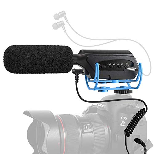 One-Day Sale: Up to 40% Off Moukey Video Microphone, Camera Microphone with Monitoring Function, Shotgun Mic for iPhone, Android Phone, Camera Sony/Nikon/Canon/DV Camcorder, Ideal for Interview/Vlogging