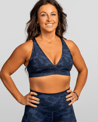Image of Handful The FaV Bra, Medium Support Sports Bra, Pockets, Removable Pads, Deep Plunge Neck Line