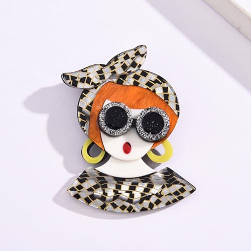 Girl Shaped Lapel Pin Brooch Costume Accessory for Jackets T-shirts Decorative Pin for Hats Outfits Unique for Women Girls2