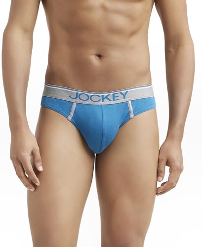 Image of Jockey 8044 Men's Super Combed Cotton Rib Solid Brief with Ultrasoft Waistband