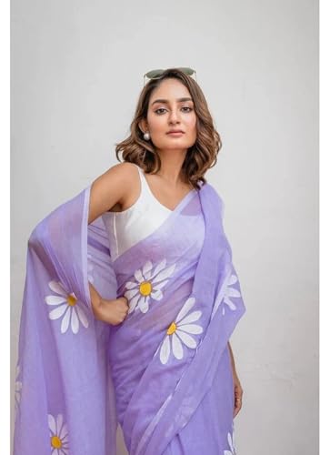 Image of Yashika Women's Georgette Floral Printed Saree With Unstitched Blouse Piece |saree for Women | New Sari | Saree