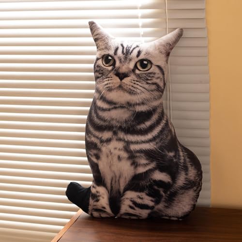 抱き枕 ぬいぐるみ かわいい リアル ねこ 猫 動物 昼寝枕 添い寝枕 クッション ふわふわ もちもち 可愛い 女の子 彼女 子供 誕生日 プレゼント 黒 お祝い 飾り 多機能 癒し ソファー 背当て オフィス 可愛いデザイン インテリア 50cm