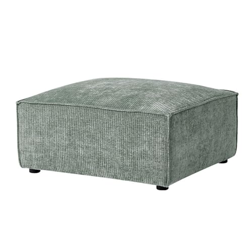 Roomnhome オットマン 幅77cm Venti コーデュロイ生地 おしゃれ L字 モジュールソファ (ディープグリーン)