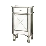 Monarch Specialties 1-Drawer Accent Cabinet, Mirrored