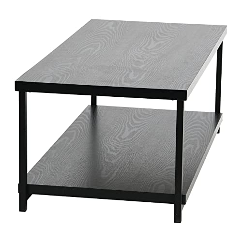 Household Essentials Coffee Table, Black Oak Finish #TOP5
