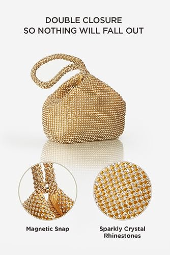 Image of BABEYOND Women's Rhinestone Clutch Evening Bags Sparkly Glitter Triangle Purse for 1920s Party Prom Wedding