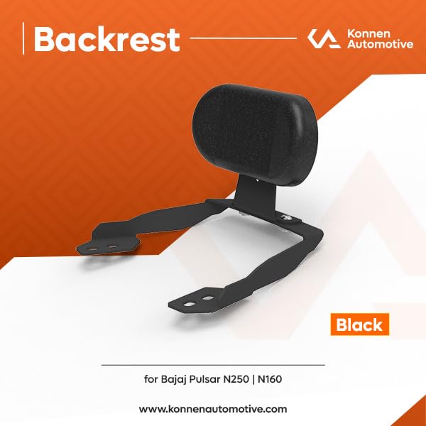 Image of Back Rest Compatible with Bajaj Pulsar N160 /N250 /F250 (Black, Pack of 1)