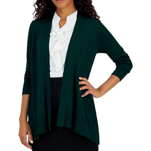 Image of Kasper Women's Shark Bite Open Front Cardi