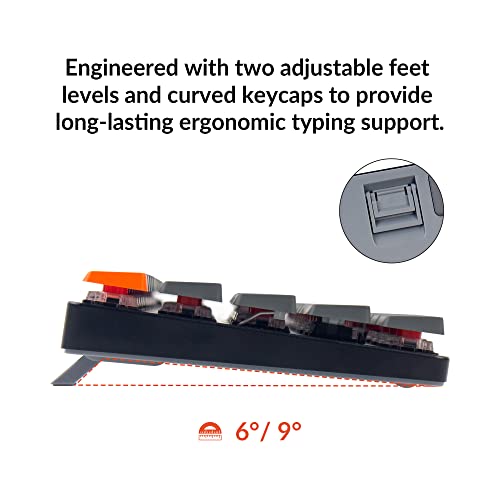 Image of Keychron K7 Ultra-Slim 65% Layout 68 Keys Wireless Bluetooth /Wired Mechanical Keyboard, Hot Swappable Low-Profile Gateron Red Switch RGB LED Backlit Keyboard Compatible with Mac Windows