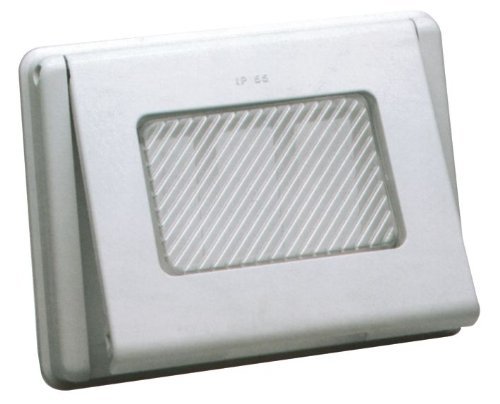 Placca autoportante con sportello IP55 per Cassetta da Parete 3 Posti col.Bianco