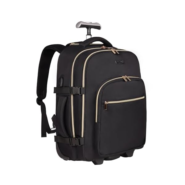 Rolling-Backpack-for-Women-17Inch-Laptop-Travel-Backpack-with-Wheels-Carry-on-Luggage-Airplane-Overnight-Business-Trolley-Backpack-Bag-Elegant-Black-In-Patent DEVPNR Rolling Backpack for Women