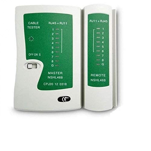 Image of RJ11 RJ45 Network LAN Cable Tester With LED Indicators Tool for Internet Broadband Connection (Battery Not Included)