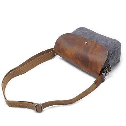 Dark Gray Business Briefcase, Canvas Crossbody Bag Waterproof Large Capacity Outdoor Travel Backpack Sports Leisure Backpack3