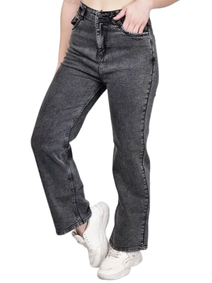 Linaria Women's Baggy Jeans, Relaxed Fit, Grey-picture-53
