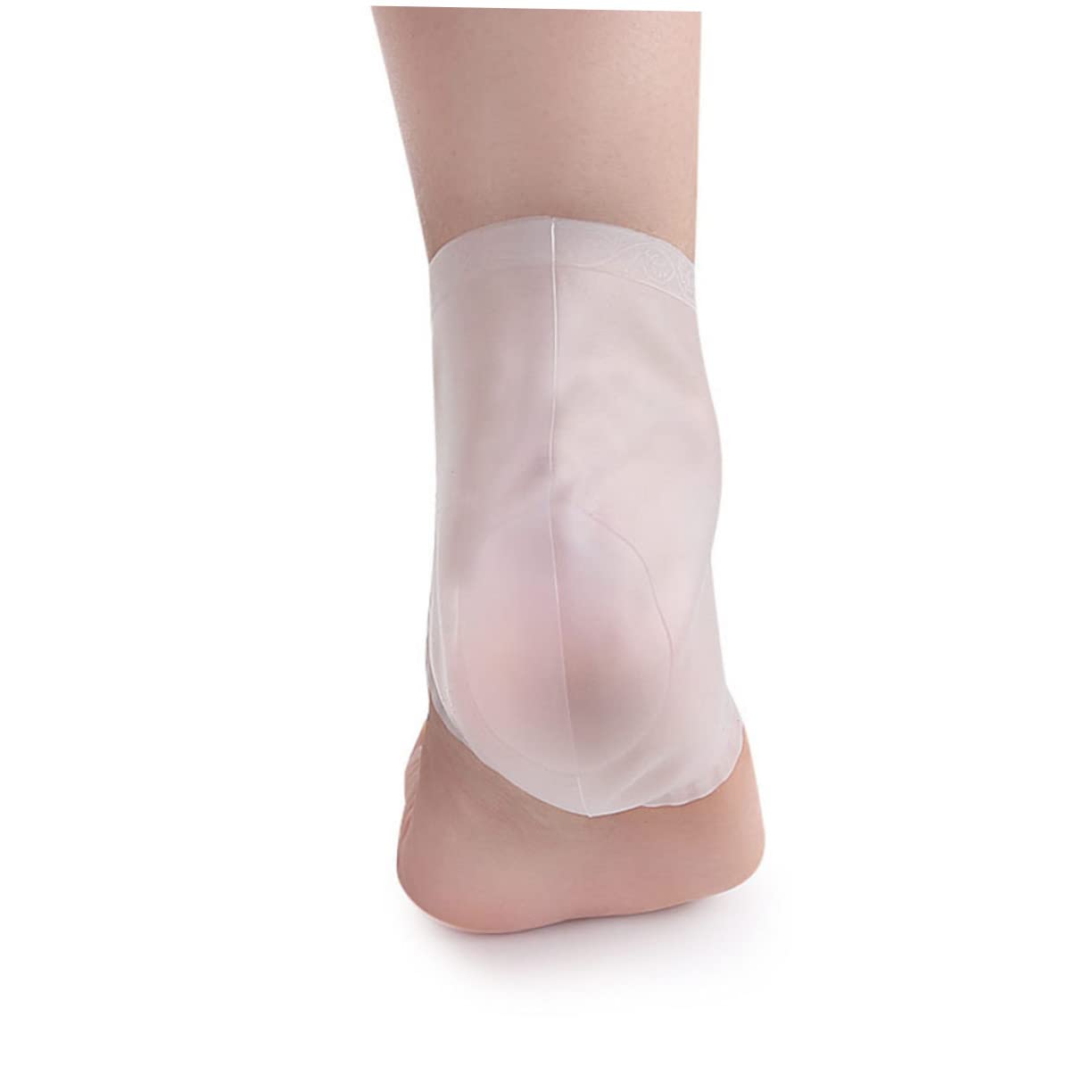 NOLITOY 2 Pairs Silicone Heel Socks Protective Sleeve for Women Men Heel Liners for Shoes