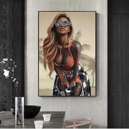 Peintures sur toile tatouage femme abstrait et affiches graffiti pop art 30x50
