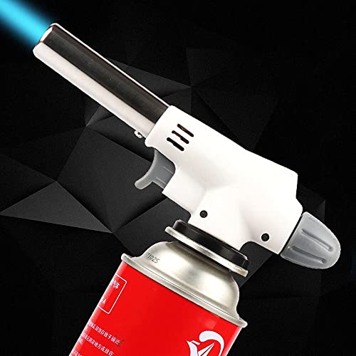 Retoo Witte keukenbrander, navulbare crème brulée-brander, butaangasbrander voor BBQ, koken, camping, gebak, desserts, traploze vlamregeling, flambeerbrander, butaan gasbrander - Image 4