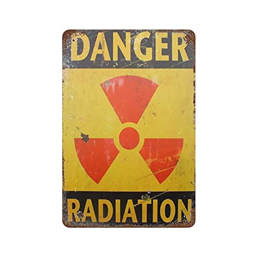 Cartel de chapa de pintura de hierro de Metal Retro de advertencia de radiación de peligro, cartel de decoración de pared, placa de aluminio Vintage de 11,8 'x 7,9'